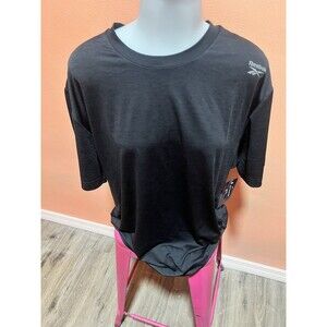 Reebok Mens Size LARGE  Sports Super Sonic SS Top T Shirt Multi-Sport Black